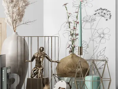 Decorative set v4 3D model