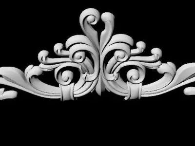 Central decor ornament for furniture 3D model 808