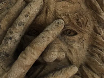 statue of the old man 3D model