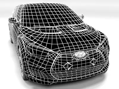 HYUNDAI VELOSTER LOWPOLY Low-poly 3D model