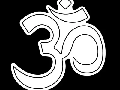 OM Neon Sign 3D model