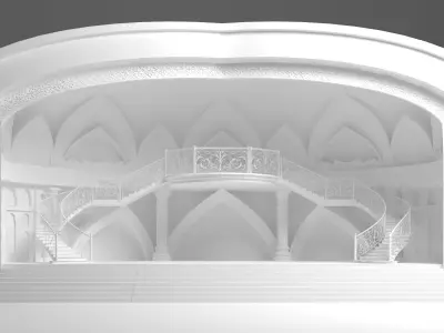 Sheesh Mahal Wedding Stage 3D model