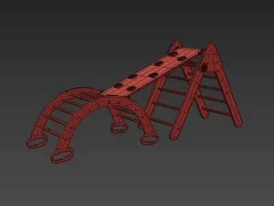 Baby Gym Swing Set 3D model