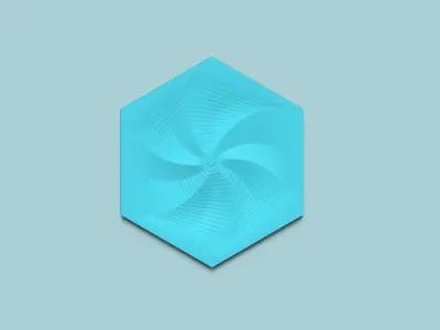 Hexagonal Wall Panel A36 Whirl - Interior Design Decoration 3D print model
