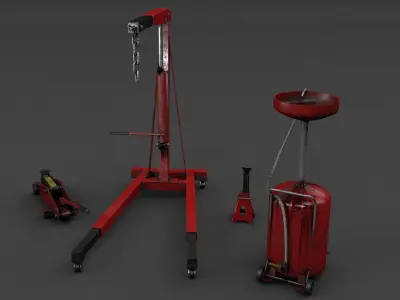 Garage Equipment Low-poly 3D model