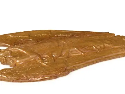 Angel wings front overlay 3dprint 3D model 3D model