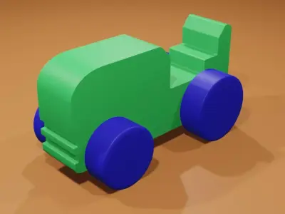 Tractor toy truck 3D model