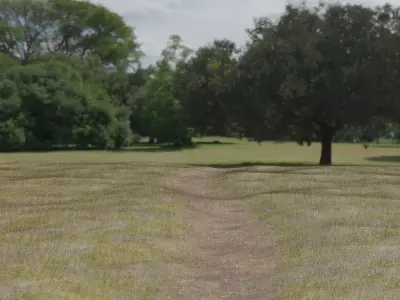 Realistic Grassland Naturelandscape terrainGameReady  Enviromet Low-poly 3D model