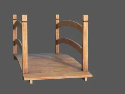Garden Bridge Low-poly 3D model