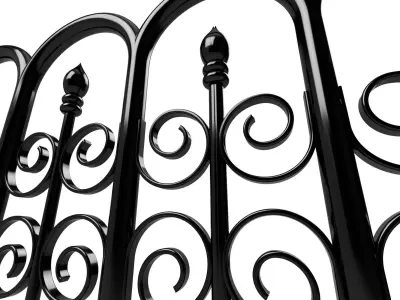 Garden fence 3D model