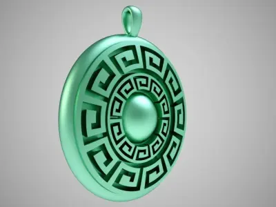 Meander Necklace 3D print model