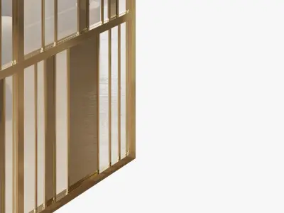 Metal and glass partition 3D model