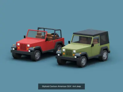 Stylized American Cars  Pack