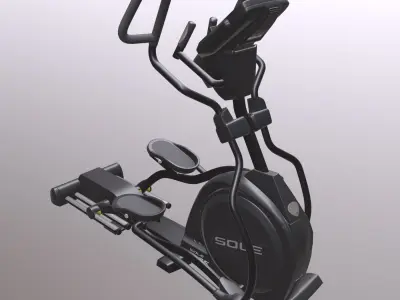 Exercise bike Low-poly 3D model