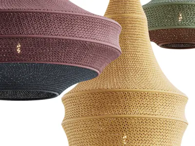 Crochet Pendant Lamp by Hamimi Design 3D model