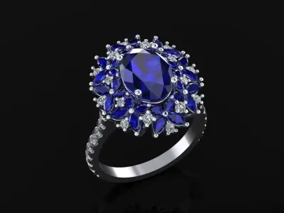 Woman Ring 47 3D print model