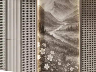 Decorative V80 Wall Panels 3D model