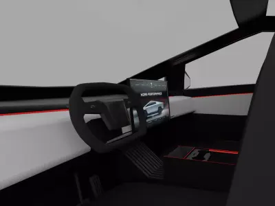 Tesla Cybertruck  interior and exterior 3D model