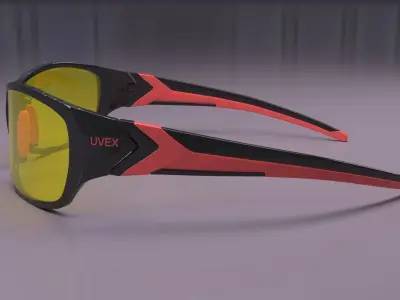 Uvex sportstyle 211 sunglasses Low-poly 3D model