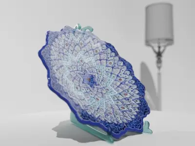 mina mandala dish 04 3D model