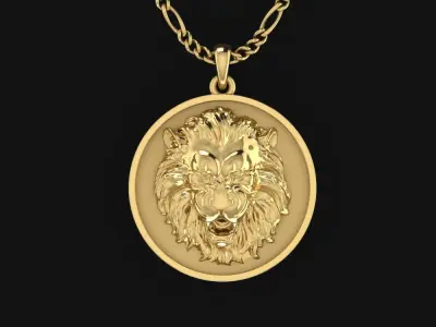 Lion Pendant 5 3D print model