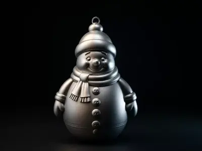 Cute Snowman Ornament Christmas Decoration Winter Holiday 3D print model