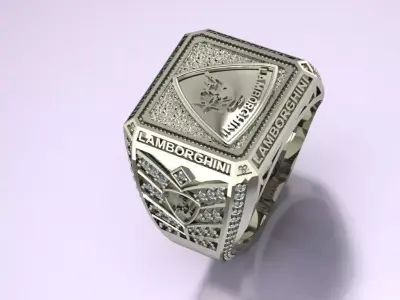 Ring Jewelry model - The V12 Signet for Men  3D print model