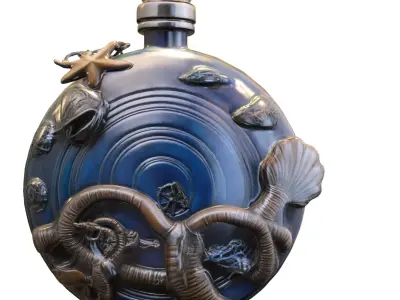 Oceanic Relic Bottle Low-poly 3D model