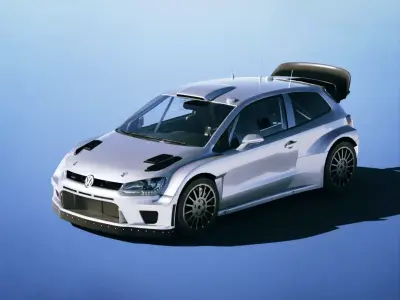 Volkswagen Polo R WRC 2015 Low-poly 3D model