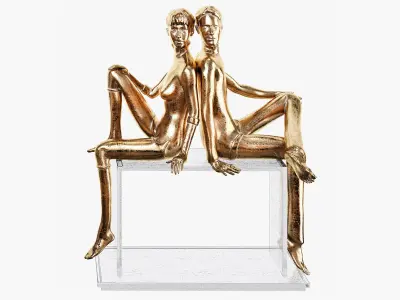 Metal art sculptures 02 3D model