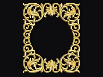 Central decor ornament for furniture 3D model 497