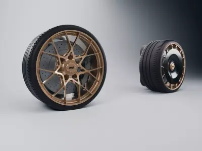 Porsche 911 GT3 RS 992 Wheel 3D print model