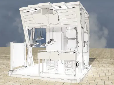 Booth Exhibition Stand a 102a  3D model
