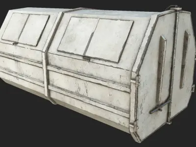 Trash Container PBR Low-poly 3D model