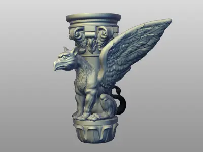 Sculpture of Griffon 3D print model