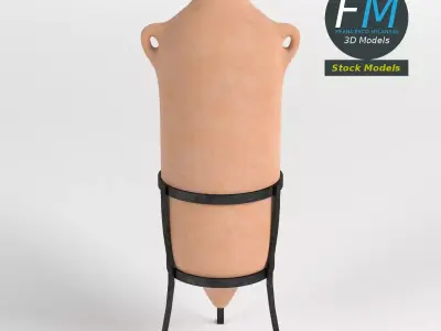 Roman amphora on stand 3 3D model