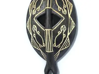 Black African Decoration 3D model