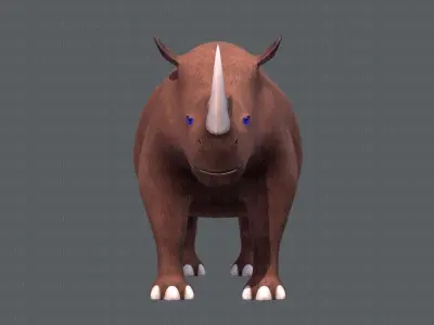 Rhino V01 Low-poly 3D model