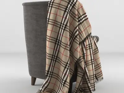 Armchair with Blanket 3D model