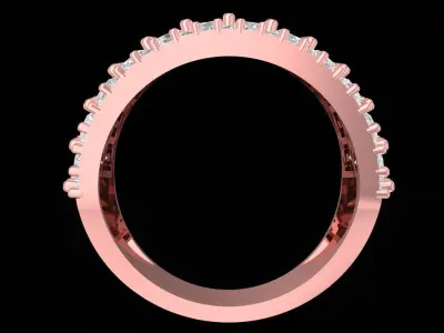 Luxury Full Pave Dome Ring Design for Women  2601 3D print model