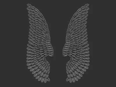 WING FOR DECORATION 3D model
