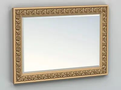 Rectangle mirror frame 016 3D model