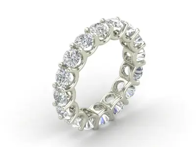 U Shaped Eternity Ring 3 point 8  mm stone size swiss 8 and EU48 3D print model