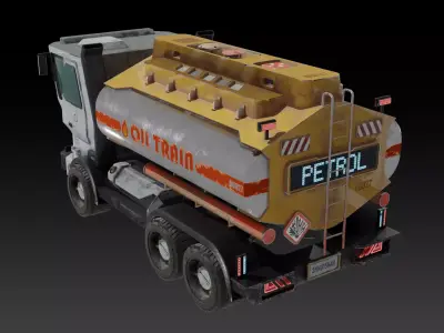 Sci-fi Oil Tanker Low-poly 3D model