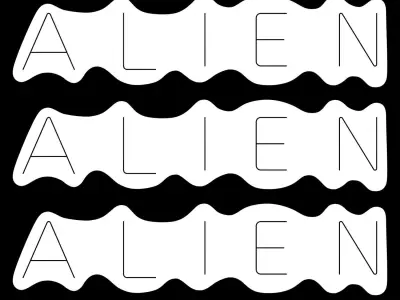 Alien Neon Sign 3D model