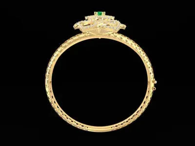 Luxury Floral Emerald Jewelry Set for Women 1279 3D print model