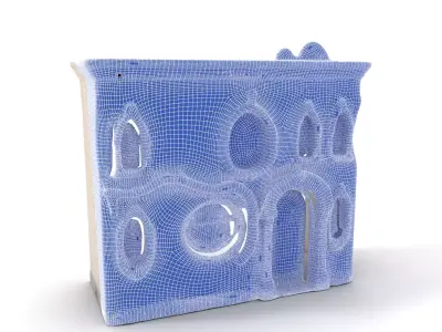 Art Nouveau Facade model pack Low-poly 3D model