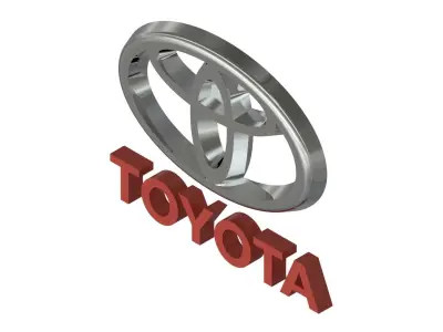3D Toyota Emblem 3D model
