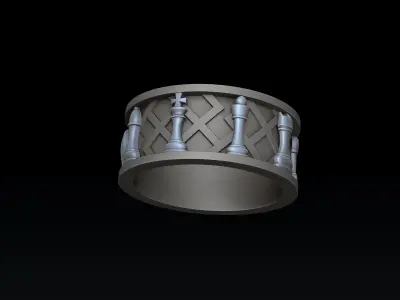 Jewelry Chess Pendant Ring With Enamel Collection Set Pack 3D print model