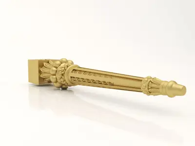 Cnc Furniture Leg 8 3D model
